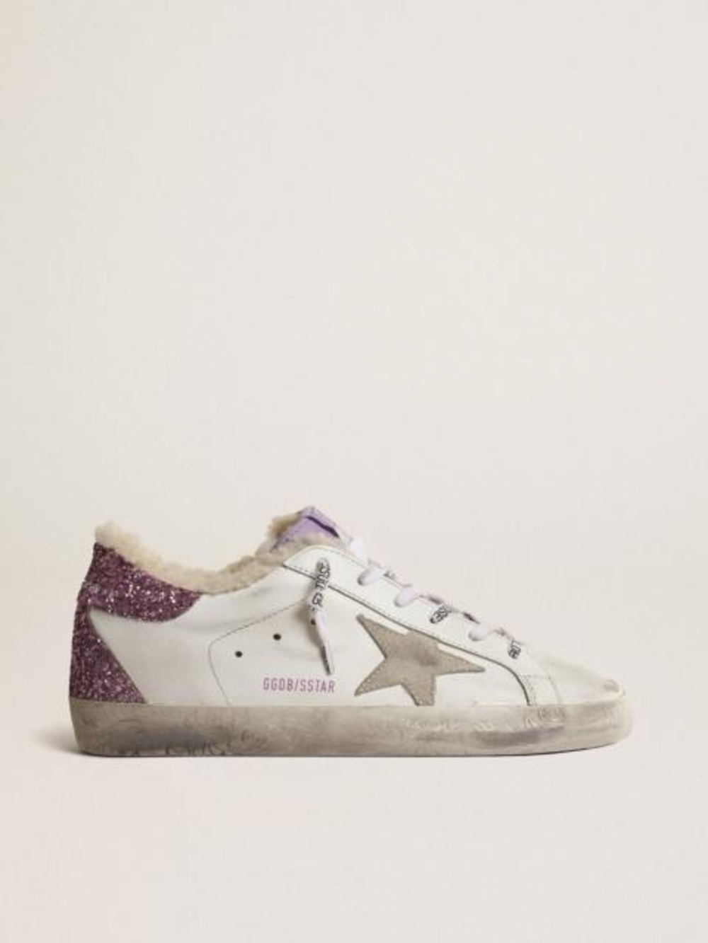 Golden Goose Superstar Sherpa Purple Glitter 38